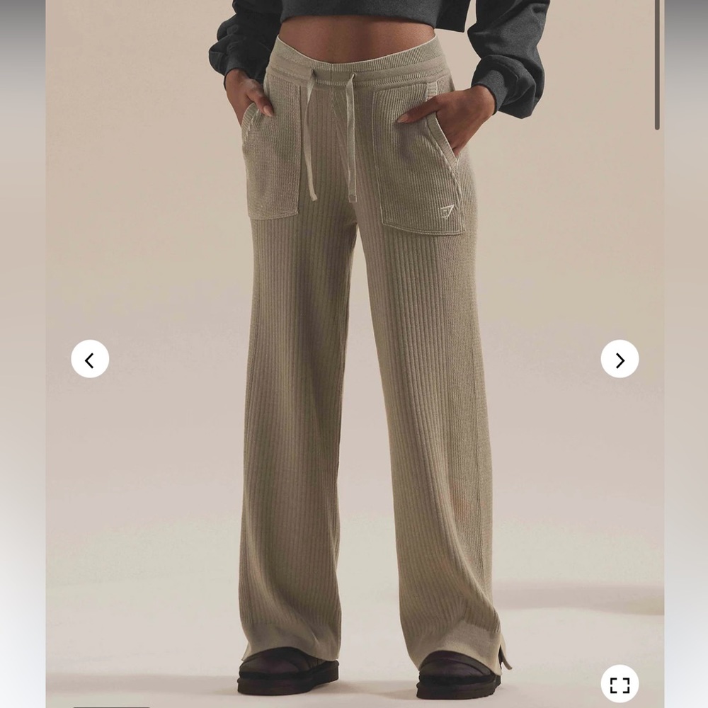 Gymshark Pause Knitwear Pants - Cement Brown/Pebble Grey